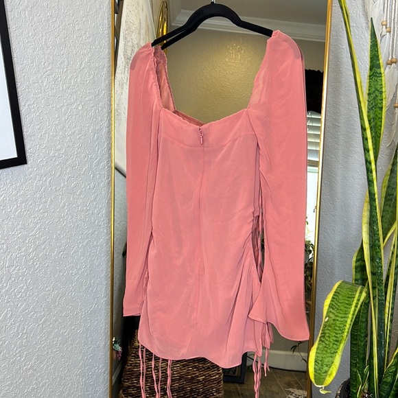HOUSE OF CB 'Baby' Pink Chiffon Cutout Halter Mini Dress NWOT - Picture 10 of 15